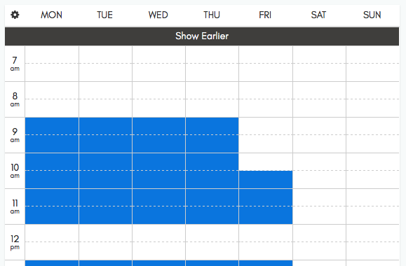 availability calendar